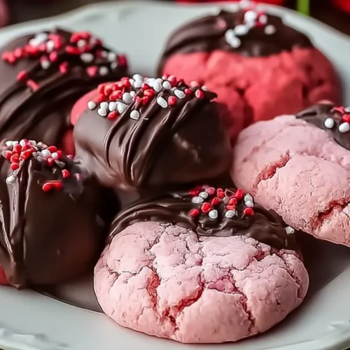 Platter of Valentine’s Day Chocolate Covered Strawberry Cookies