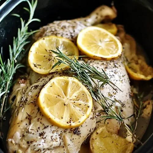Succulent crockpot lemon herb chicken, slow-cooked to perfection