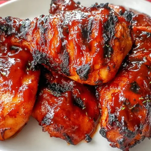 A plate featuring an easy BBQ chicken dinner, ready to be served.