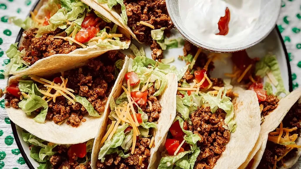 Delicious weeknight taco dinner ingredients laid out.