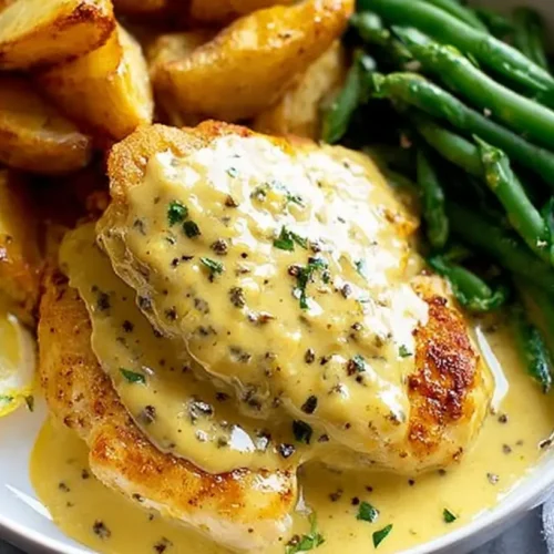 A plate showcasing a delectable honey mustard chicken dinner with roasted vegetables.