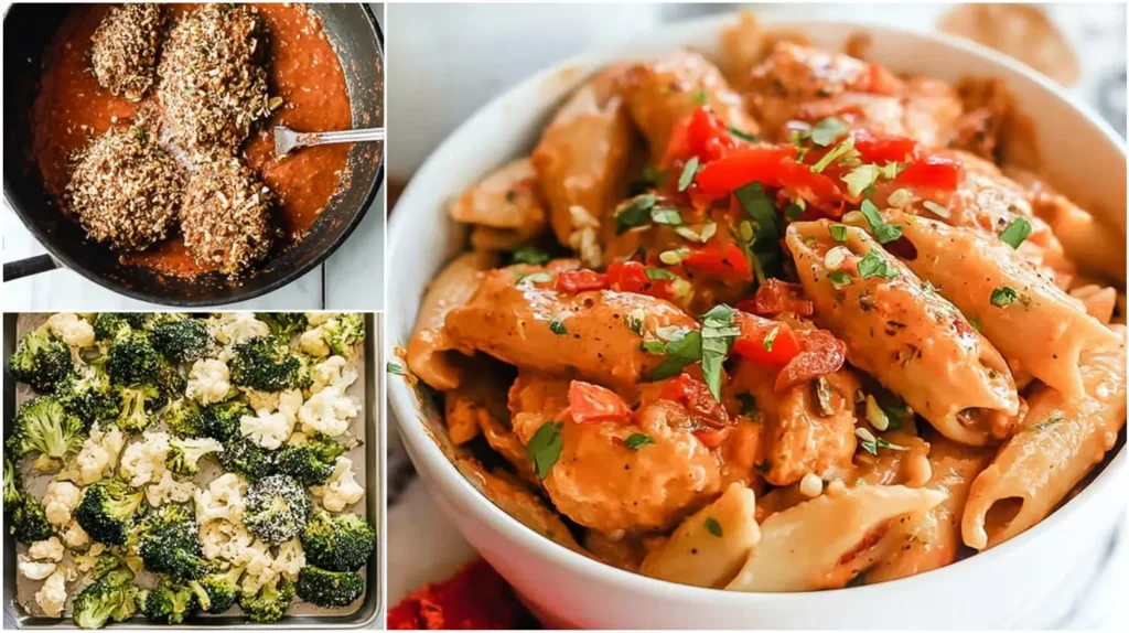 A family enjoying a wholesome and easy dinner recipe, promoting healthy eating.