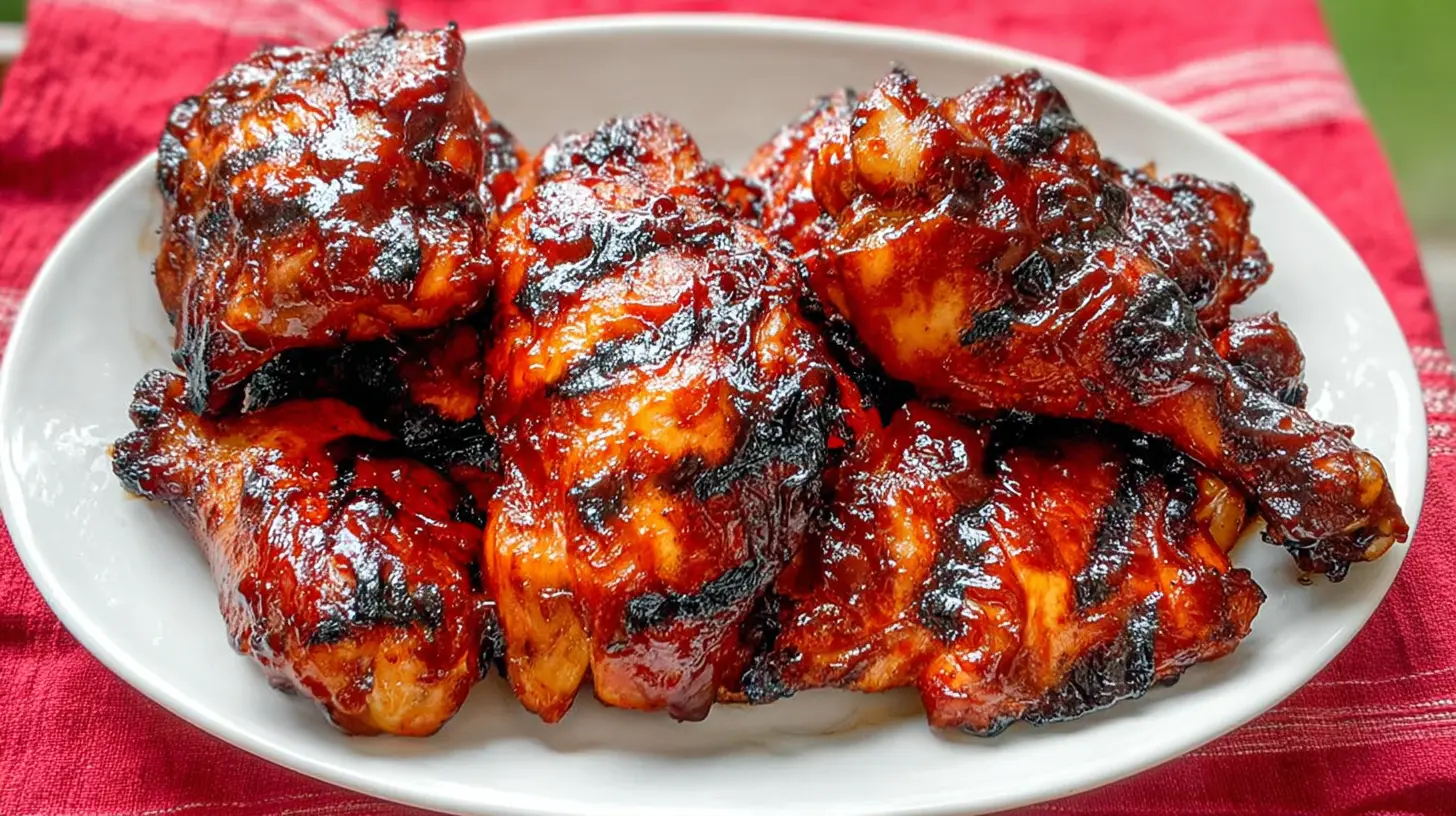 Delicious and simple BBQ chicken prepared for a family meal.