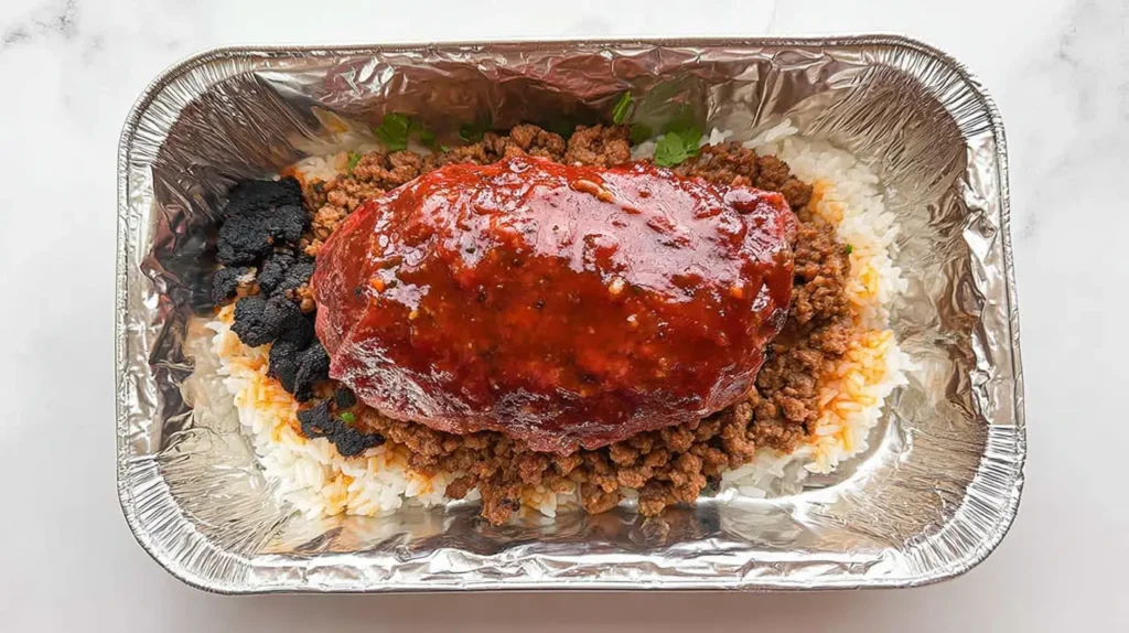 Healthy ground turkey and rice bowl for a quick meal.