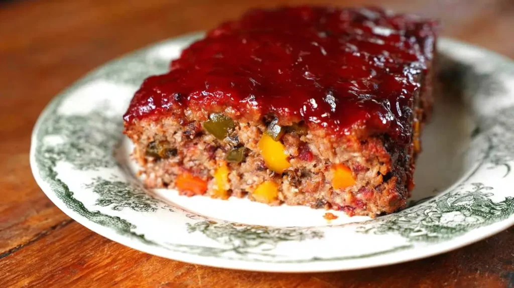 Succulent meatloaf, perfect for a quick weeknight meal, on a platter.