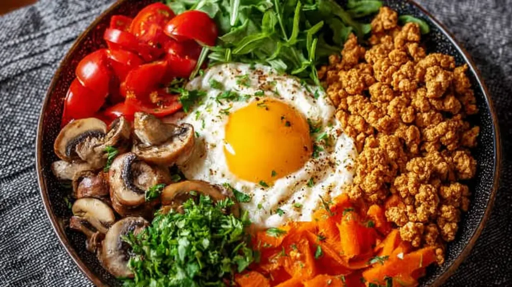 Delicious ground turkey meal, a high-protein plate for healthy eating.