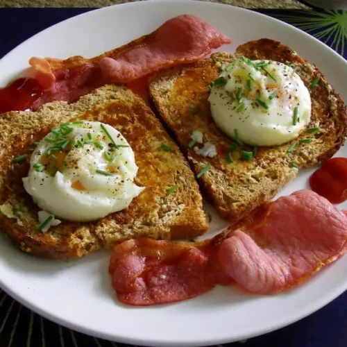 A collection of quick fast family breakfast recipes laid out on a kitchen counter.