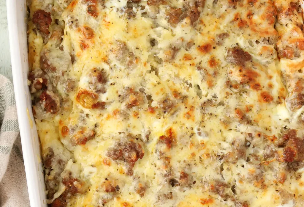 A delicious holiday breakfast casserole that you can make ahead of time