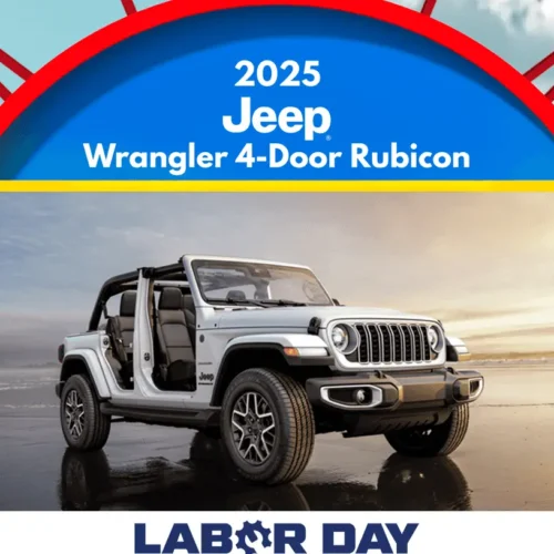 Promotional banner advertising Labor Day car sales deals