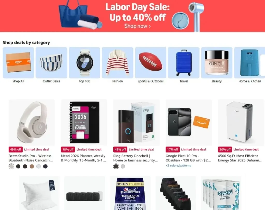 Graphic featuring text 'Labor Day Sales 2026' with festive design
